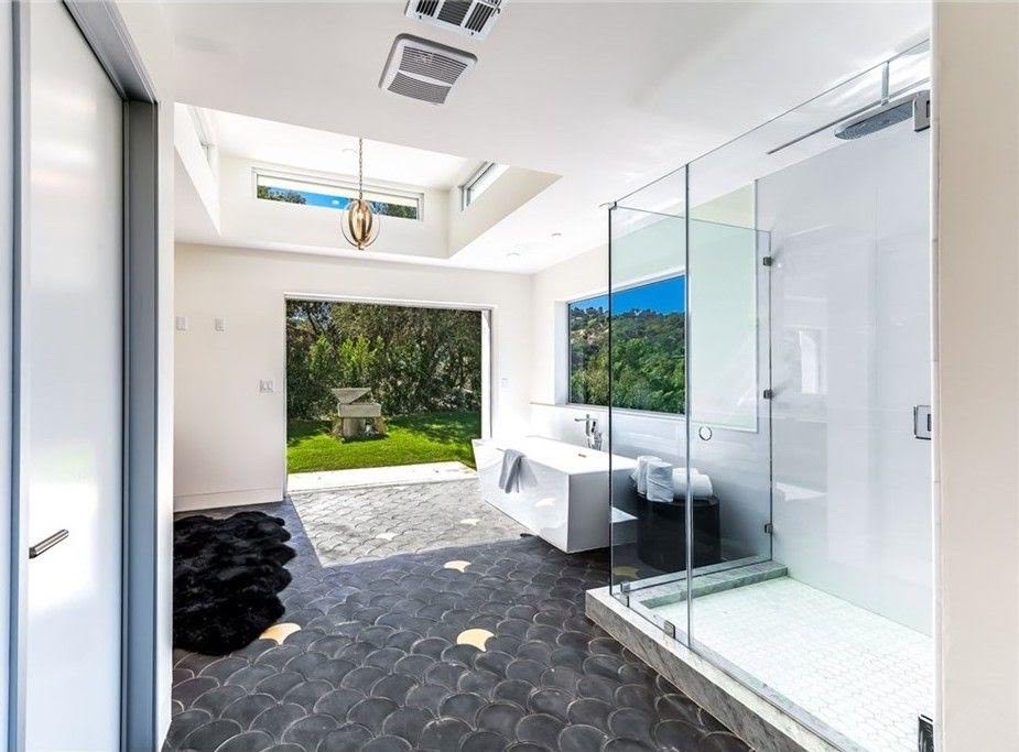 Los Angeles home remodel design plans modern contemporary master bathroom