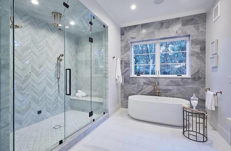 Architect home addition and remodel French contemporary style master bathroom 2