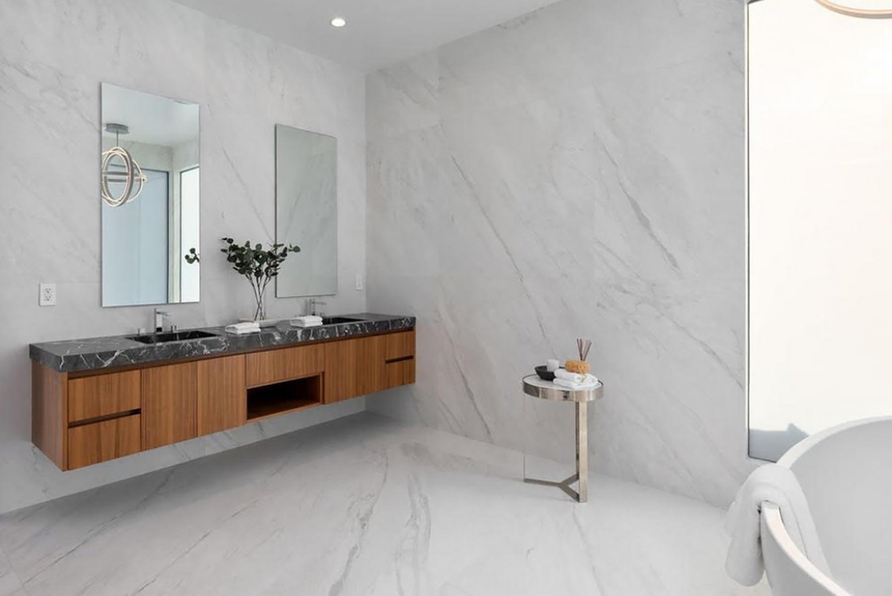 Home remodel plans Los Angeles modern contemporary master bathroom 2